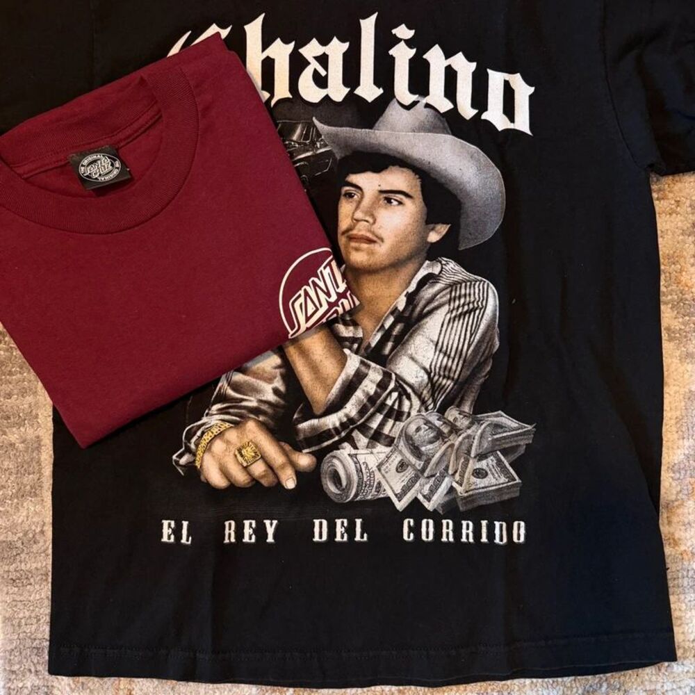 Chalino El Rey del Corrido Black Graphic T-Shirt – Regional Mexican Music Tee M